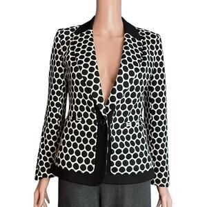 Anthropologie Leifnotes Delacour Polka Dot Blazer Career Business Academia 4
